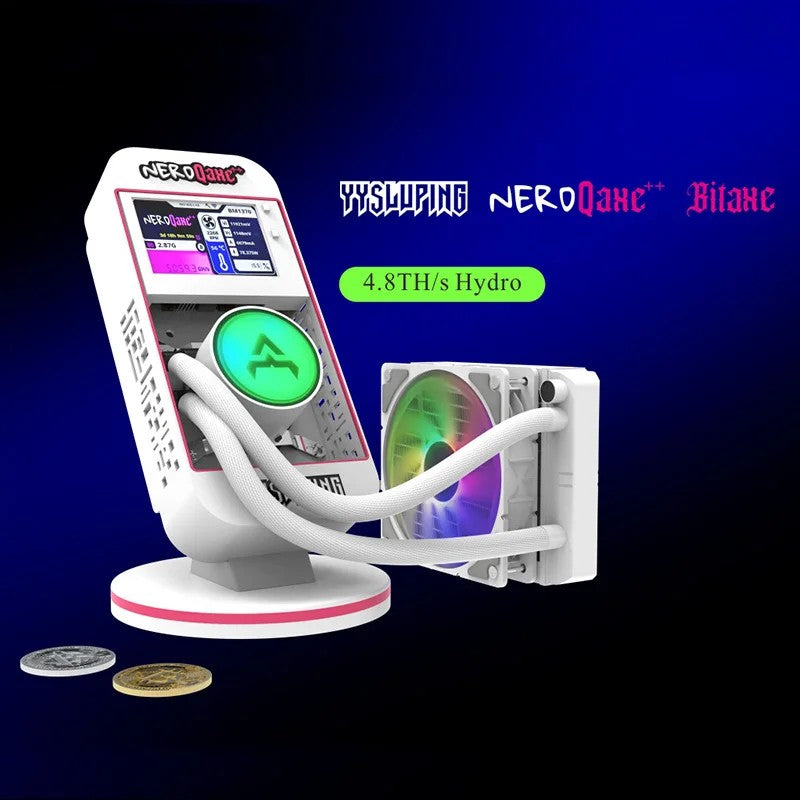 Bitaxe NerdQaxe++ BTC Mining 4.8Th/s Water Cooling Low Noise Bitcoin Miner