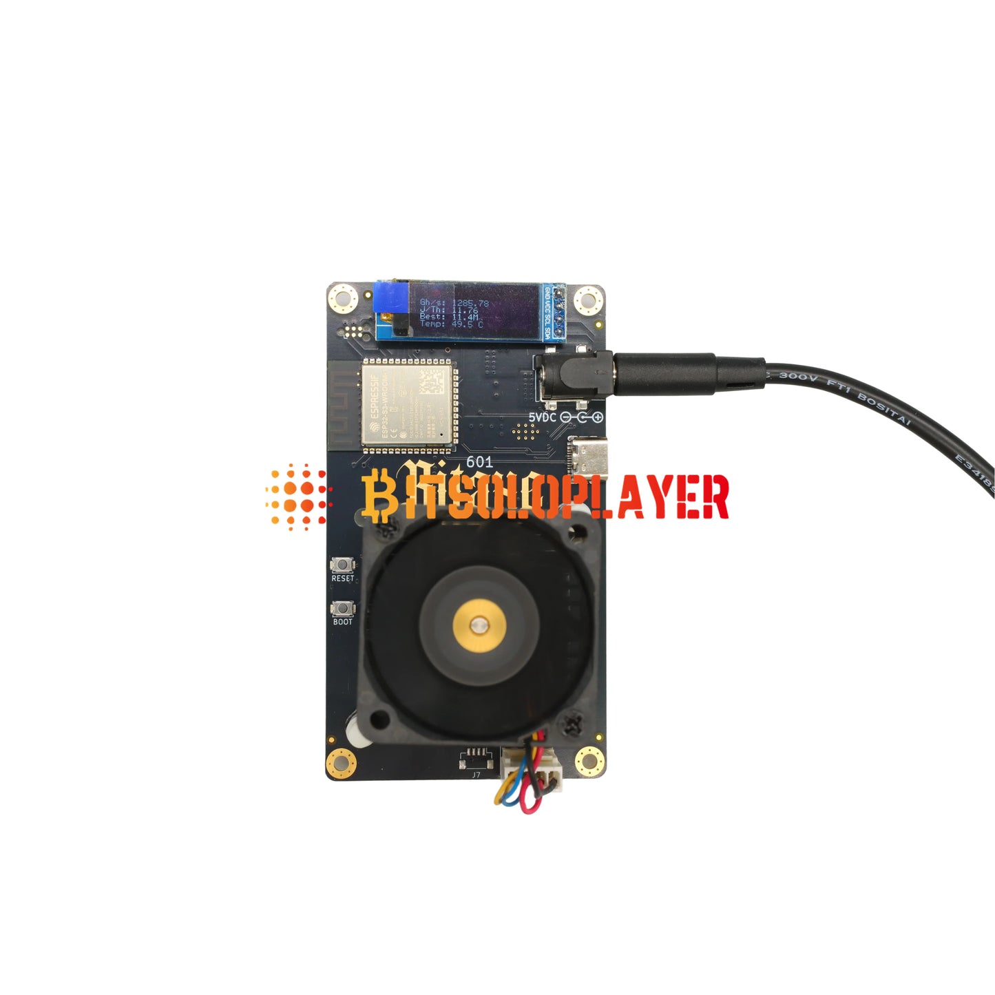 BTC Mining BitAxe Gamma 601 1.2th/s 18W ASIC BM1370 Open Source Bitcoin Miner (Power Supply Included)