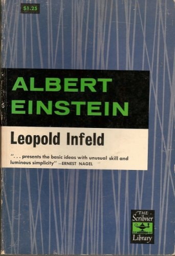 Book cover of 'Albert Einstein' by Leopold Infeld with a blue and black design.