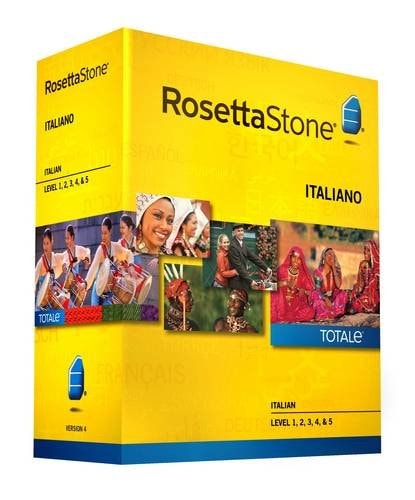 Rosetta Stone Italian language learning software box on a white background