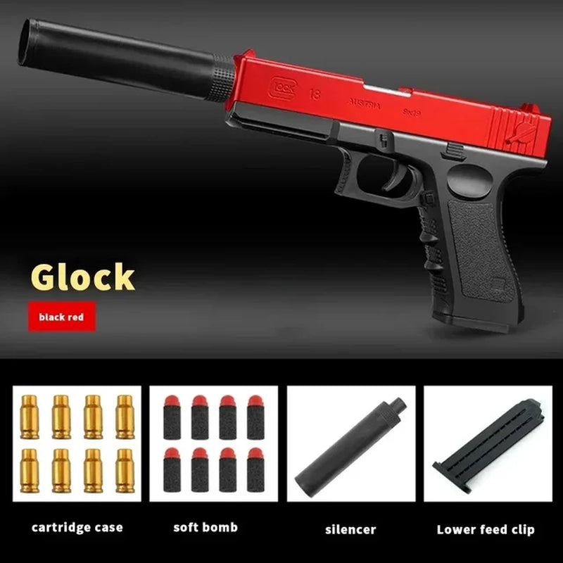 Soft Bullet Toy Gun Shell Ejection Foam Darts Pistol Desert Eagle Airsoft Gun Toy Gun Toy for Boys Outdoor Games Girls Gift