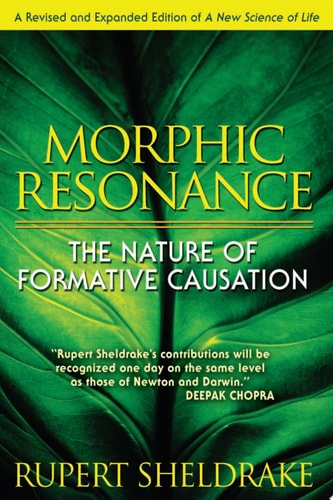 Book cover of 'Morphic Resonance' with green leaves in the background