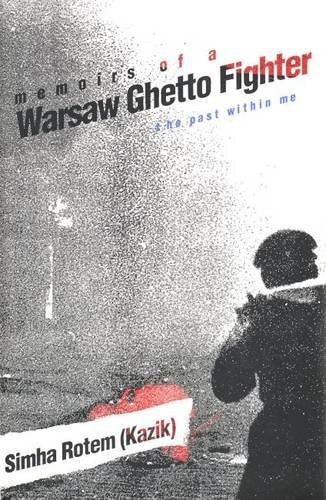 Book cover of 'Memoirs of a Warsaw Ghetto Fighter' with a silhouette and text overlay.