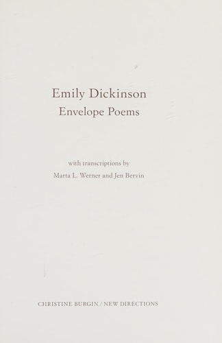 Envelope Poems by Emily Dickinson