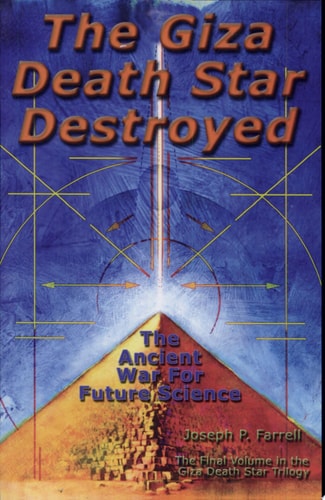 Book cover of 'The Giza Death Star Destroyed' with pyramid and star design.