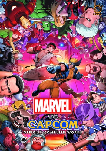 Collage of Marvel and Capcom characters from the game 'Marvel vs. Capcom'.