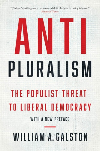 Book cover of 'Antipluralism' by William A. Galston with a red and black title on a white background.