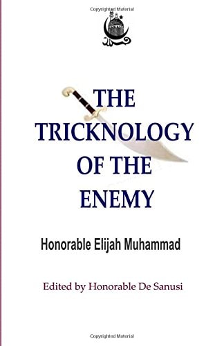 Book cover of 'The Tricknology of the Enemy' with a sword illustration on a white background.