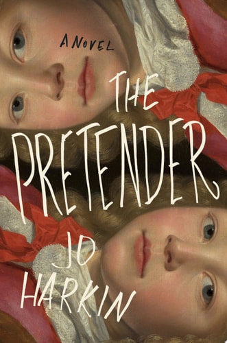 Book cover of 'The Pretender' by J.D. Harkin featuring a close-up of a doll's face.