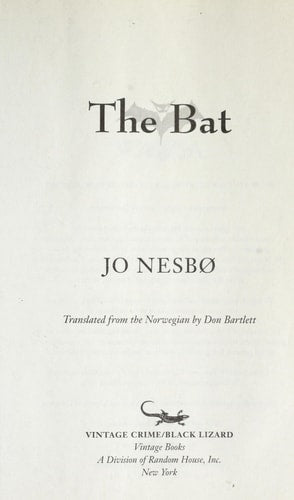 The Bat [A Harry Hole Novel]: The First Inspector | Jo Nesbo