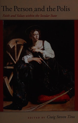 Book cover of 'The Person and the Polis' with a classical painting of a woman sitting on a chair.