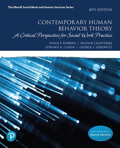 Book cover of 'Contemporary Human Behavior Theory' with blue fiber optics design