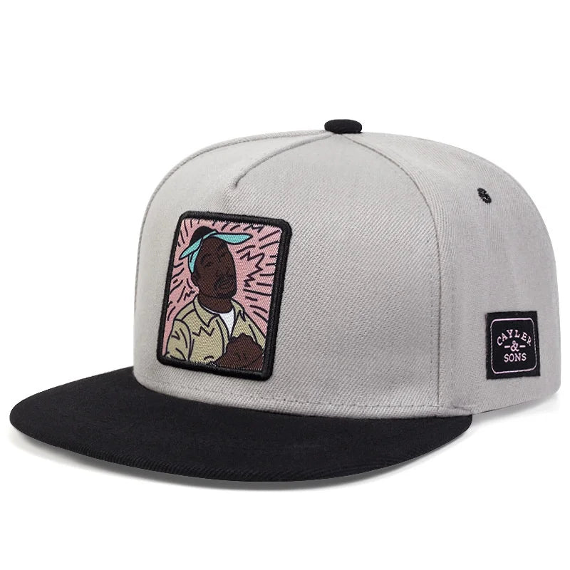 Tupac cap from '2Pac & B.I.G. Immortal Legends Snapback Collection | All Hats OSFA' on Bust-Down.
