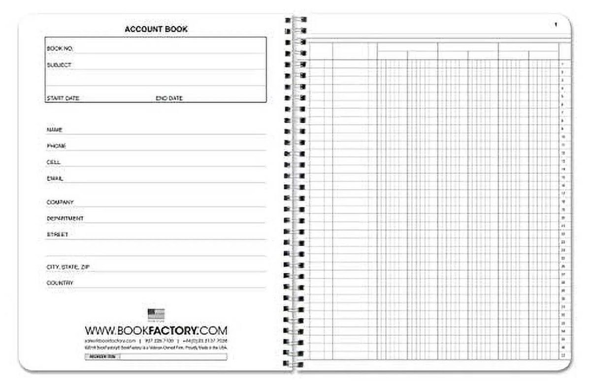6 Column Note Book 6 Column Ledger Account Book – Bust-Down Books