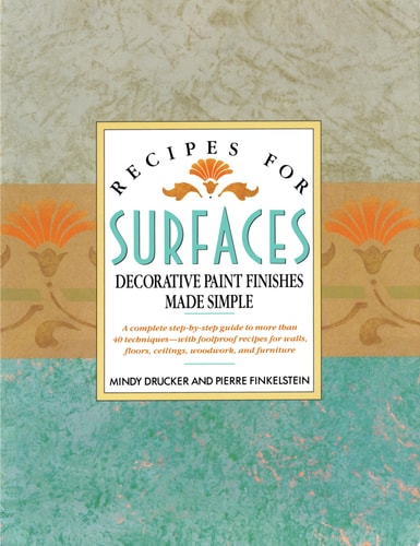 Book cover of 'Recipes for Surfaces' with decorative paint finishes on a textured background