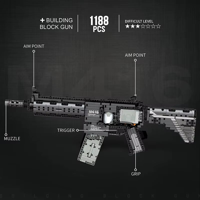 M4 Carbine Creative Lego-Like Building Block Puzzle