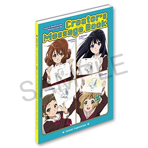 Book titled 'Creators' Message Book' with illustrations on the cover