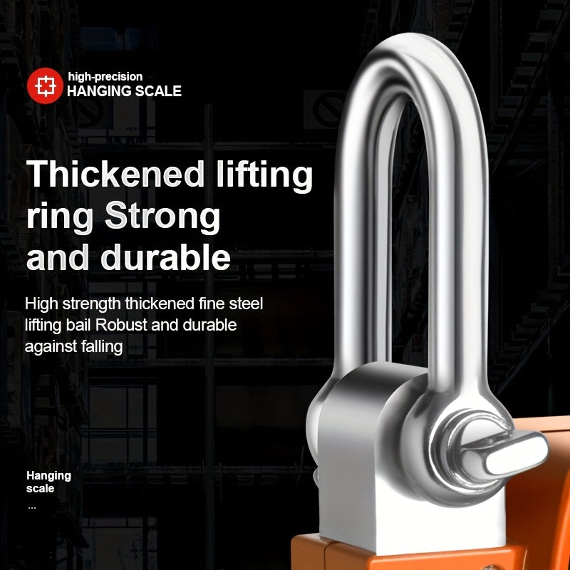 High-precision hanging scale with thickened lifting ring on a black background