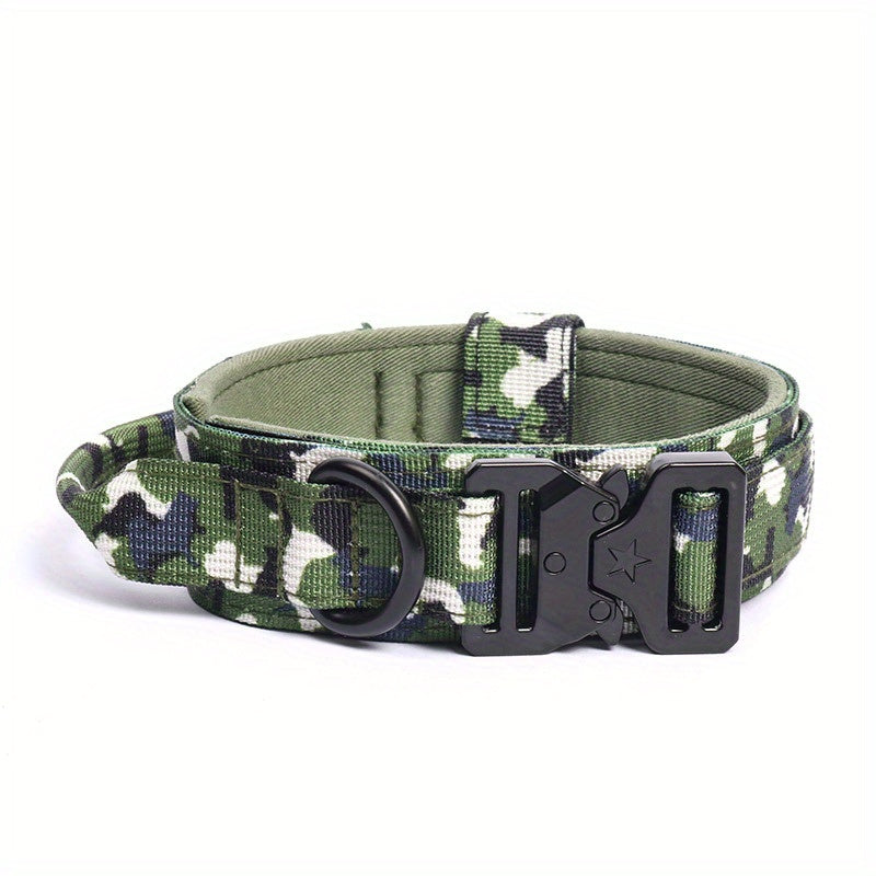 Heavy Duty Multi-Colored Camo Dog Collars for Maximum Canine Comfort & Pet Protection by Happy Hounds Accessories for Our Dear Dogs