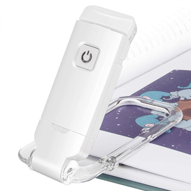 USB Rechargeable Book Reading Light Brightness Adjustable LED Clip on Book Light Eye Care Book Lamp for Kids Read Light