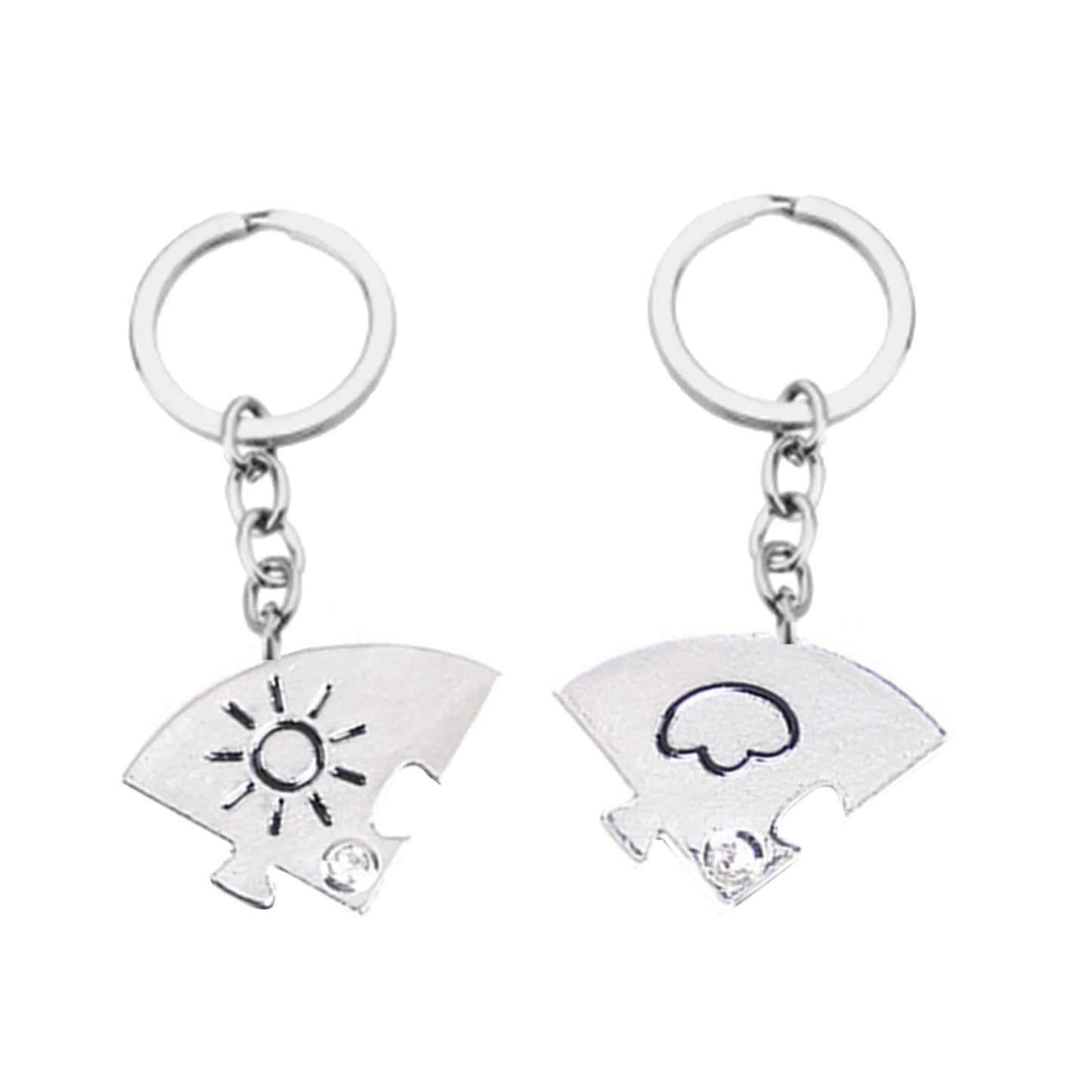 Best Friends 4-Ever Keychain | Sun-Moon-Star-Cloud 4-Piece Backpack Keychains & Charms