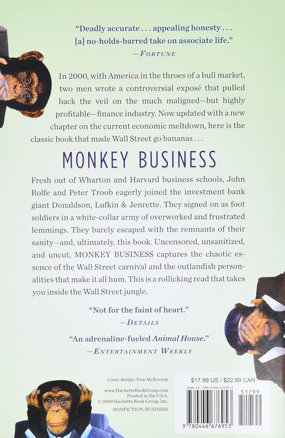 Monkey Business: Swinging Through the Wall Street Jungle by John Rolfe & Peter Troob