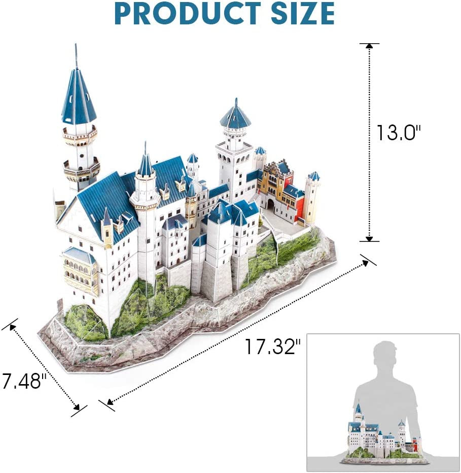 National Geographic 3D German Castle "Neuschwanstein" Puzzle AND Book (121 Pieces)