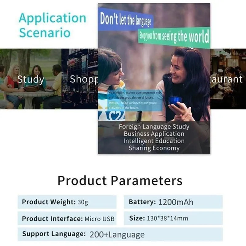 Rosetta Decree Real Time Instant Translator-Handheld Travel Translation Device