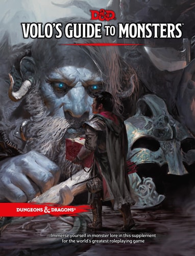 Cover of 'Volo's Guide to Monsters' for Dungeons & Dragons featuring a creature and a character.