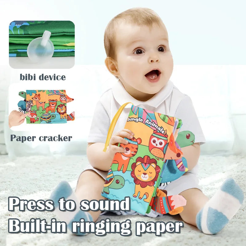 Animal Tail 3D Cloth Baby Books Animals | Strength-Development Books