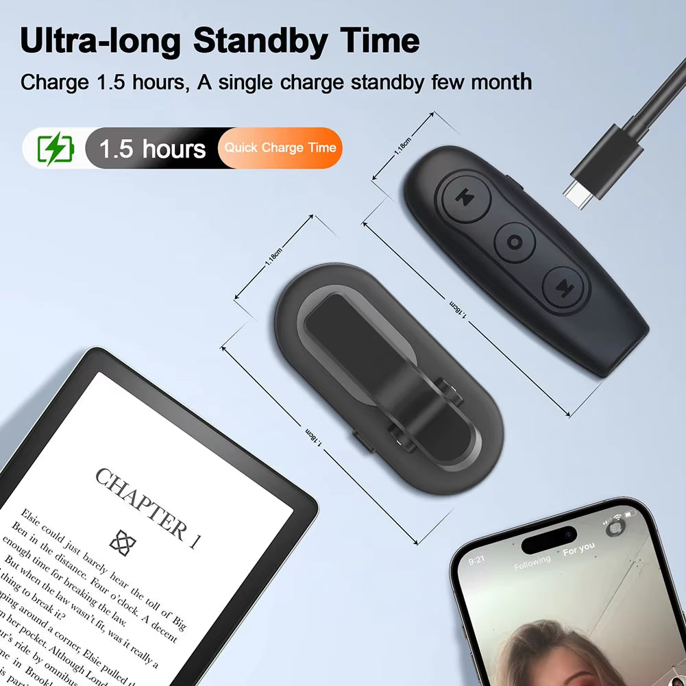 Perfect Page-Turning Remote for Kindle, e-Books, TikTok & Tablets+