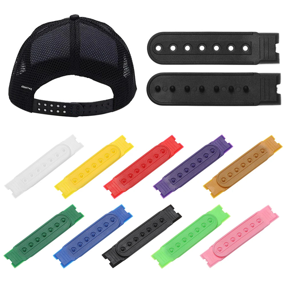 5-piece Pack Snapback Strap Replacement Alternate Snap Buckle Bands | Color Swap Straps for Caps & Snapbacks