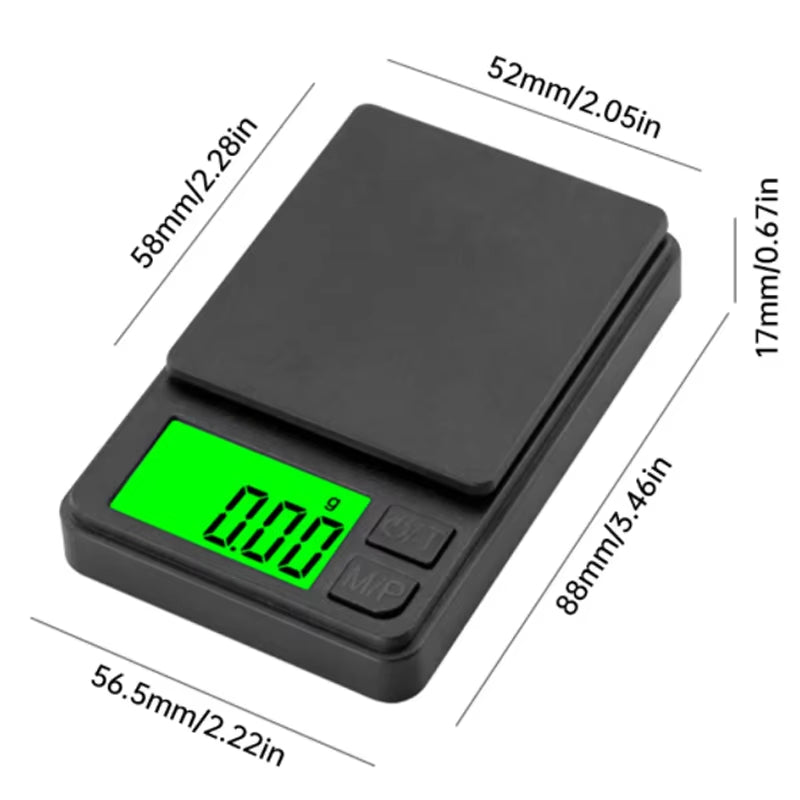 Precision Pocket Scale 1000g x 0.1g: Compact Digital Gram Scale for Coins, Food & Jewelry