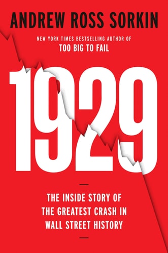 Book cover of '1929' by Andrew Ross Sorkin with a red background and white text.