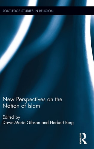 Book cover of 'New Perspectives on the Nation of Islam' with a blue and white design.