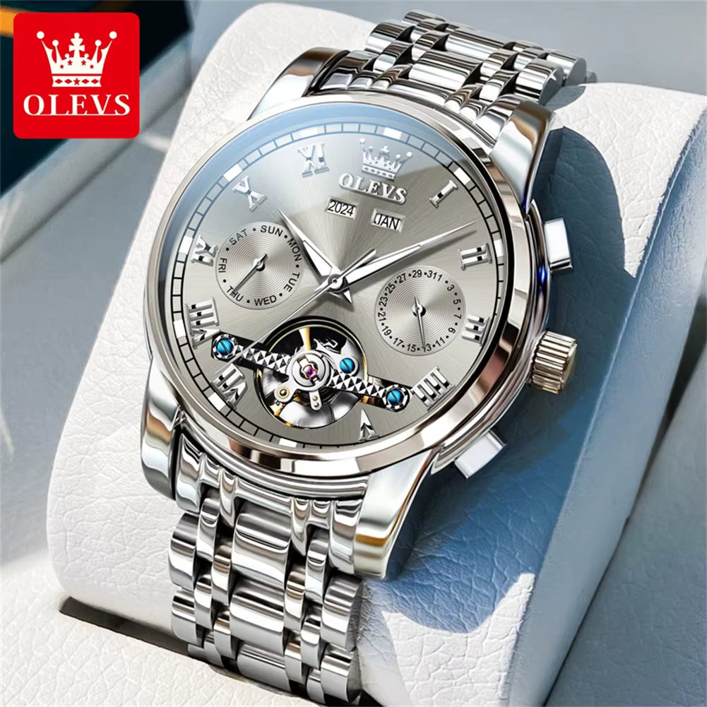 Automatic Movement Luxury Wristwatch | Waterproof Stainless-Steel