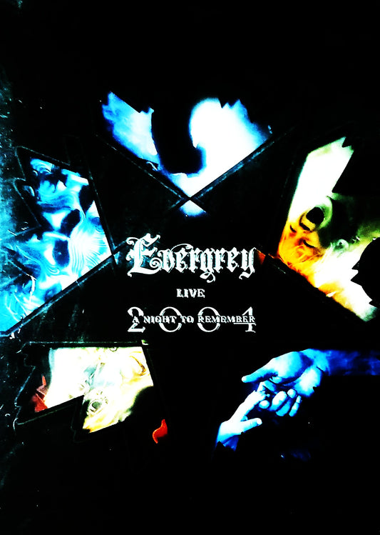 Cover art for Evergrey’s A Night to Remember: Live 2004 — double DVD remastered edition featuring the band’s full 2004 Gothenburg concert and extensive bonus material.
