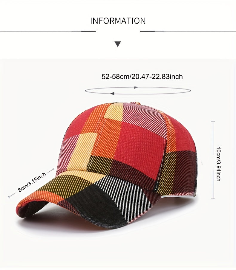 Powerful Patterned Luxury Designer Checkered Clan Cap