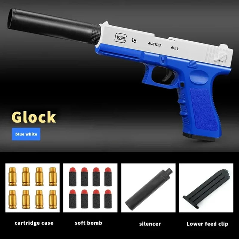 Soft Bullet Toy Gun Shell Ejection Foam Darts Pistol Desert Eagle Airsoft Gun Toy Gun Toy for Boys Outdoor Games Girls Gift