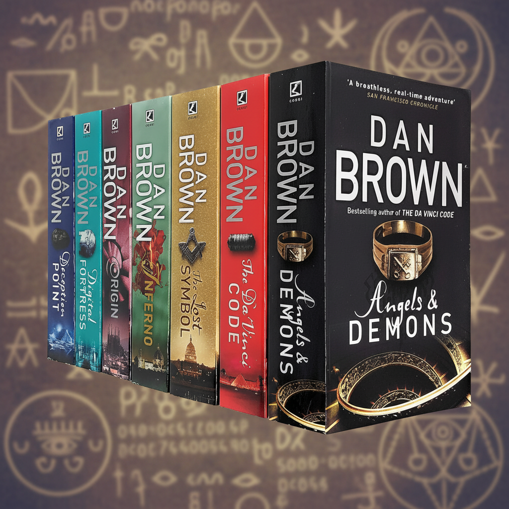 Set of Dan Brown books with a mystical background