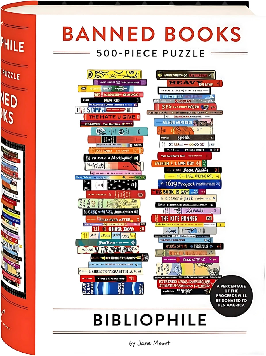 Banned Books 500-Piece Jigsaw Puzzle by Bibliophile 