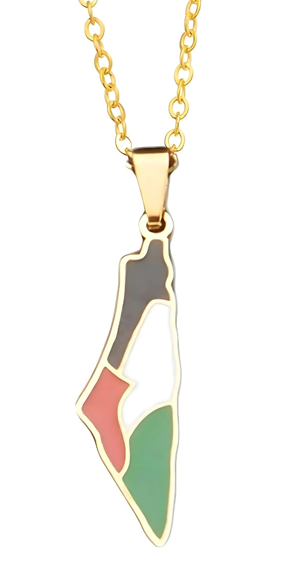 Palestinian Flag Pendant Necklace | Palestine Peace Support Solidarity