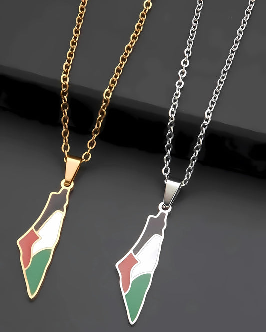 Palestinian Flag Pendant Necklace | Palestine Peace Support Solidarity