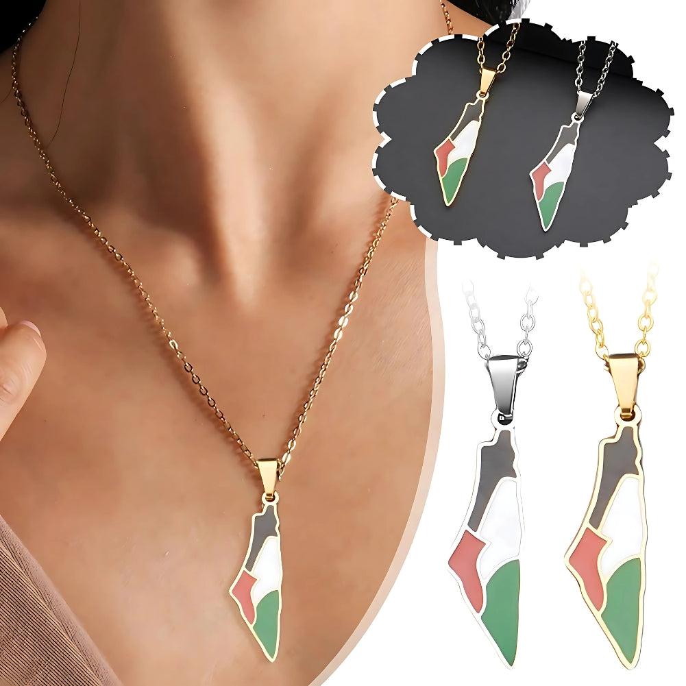 Palestinian Flag Pendant Necklace | Palestine Peace Support Solidarity