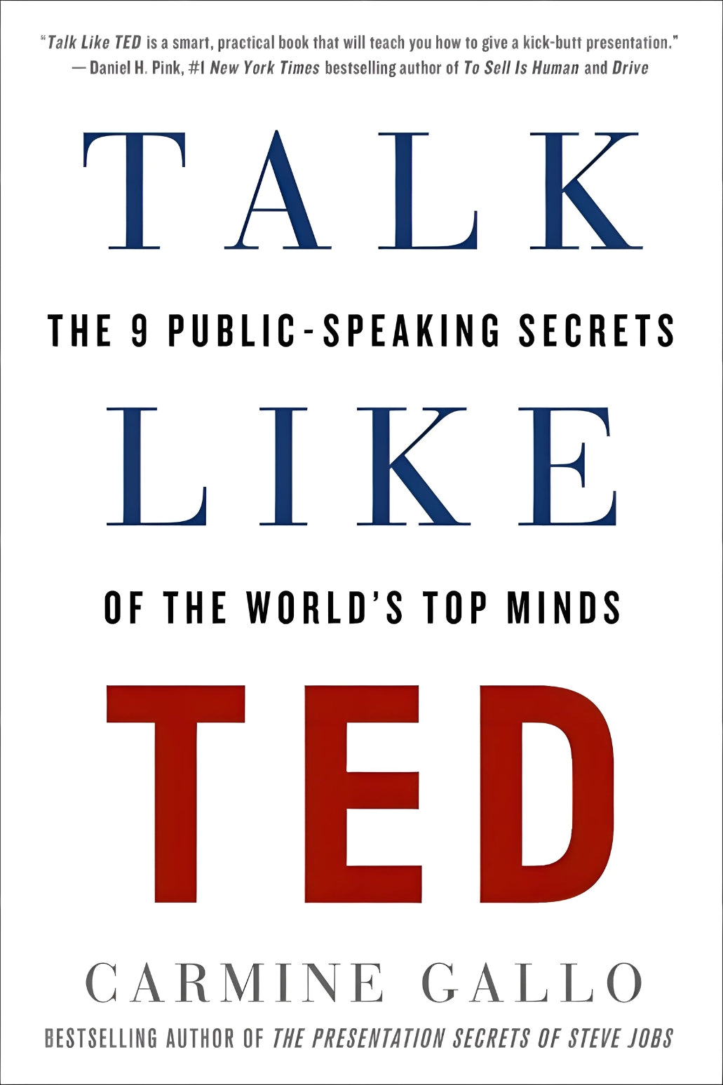 TALK like TED by Carmine Gallo the 9 Public Speaking Secrets Self Improvement Speech Eloquence English Book