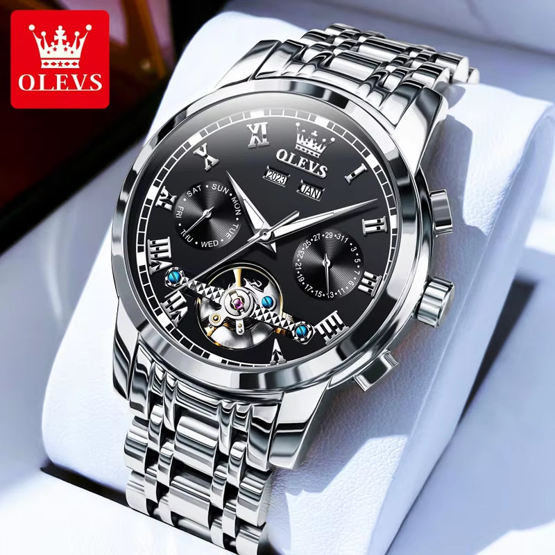 Automatic Movement Luxury Wristwatch | Waterproof Stainless-Steel