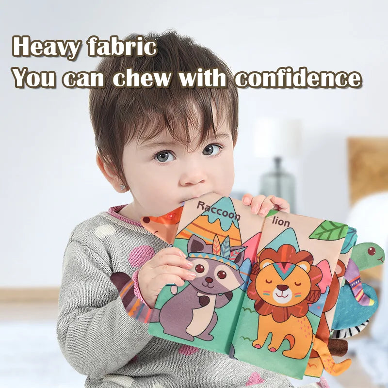 Animal Tail 3D Cloth Baby Books Animals | Strength-Development Books