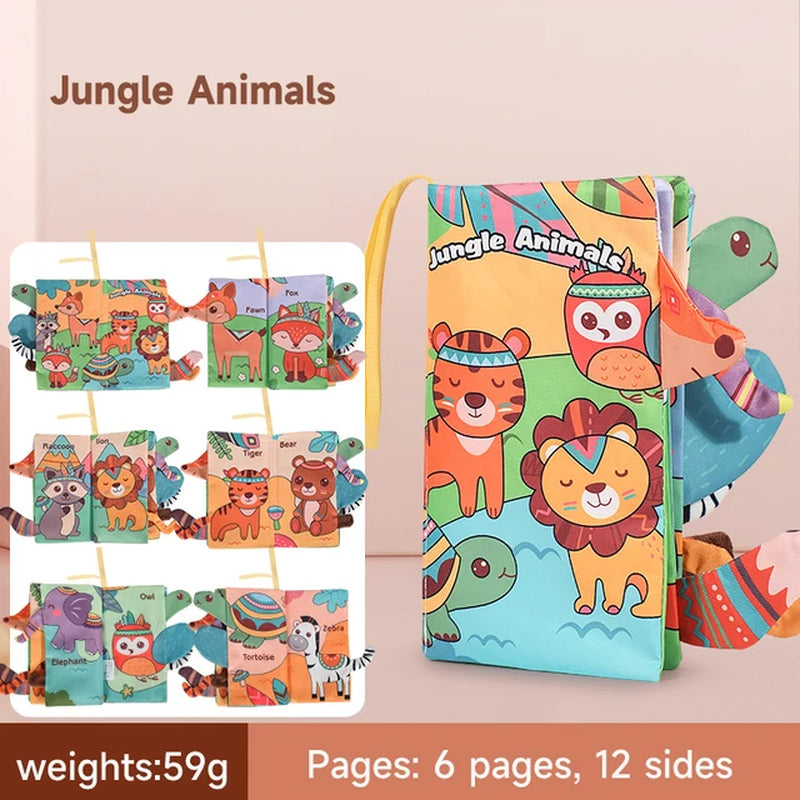 Animal Tail 3D Cloth Baby Books Animals | Strength-Development Books