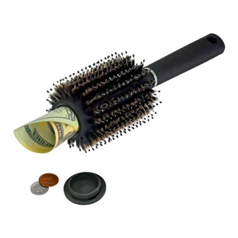 Hidden Hairbrush Diversion Stash-Spot: Decoy Compartment for Valuables