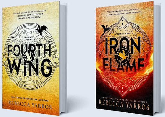 Empyrean Series by Rebecca Yarros: Fourth Wing + Iron Flame 2-book bundle
